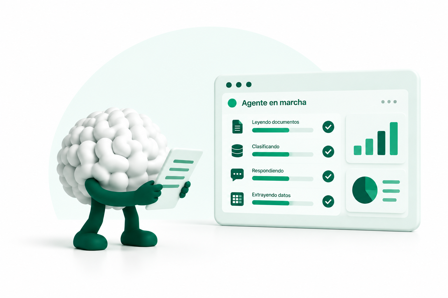 El cerebro de METIS procesa documentos y datos junto a un panel de supervisión